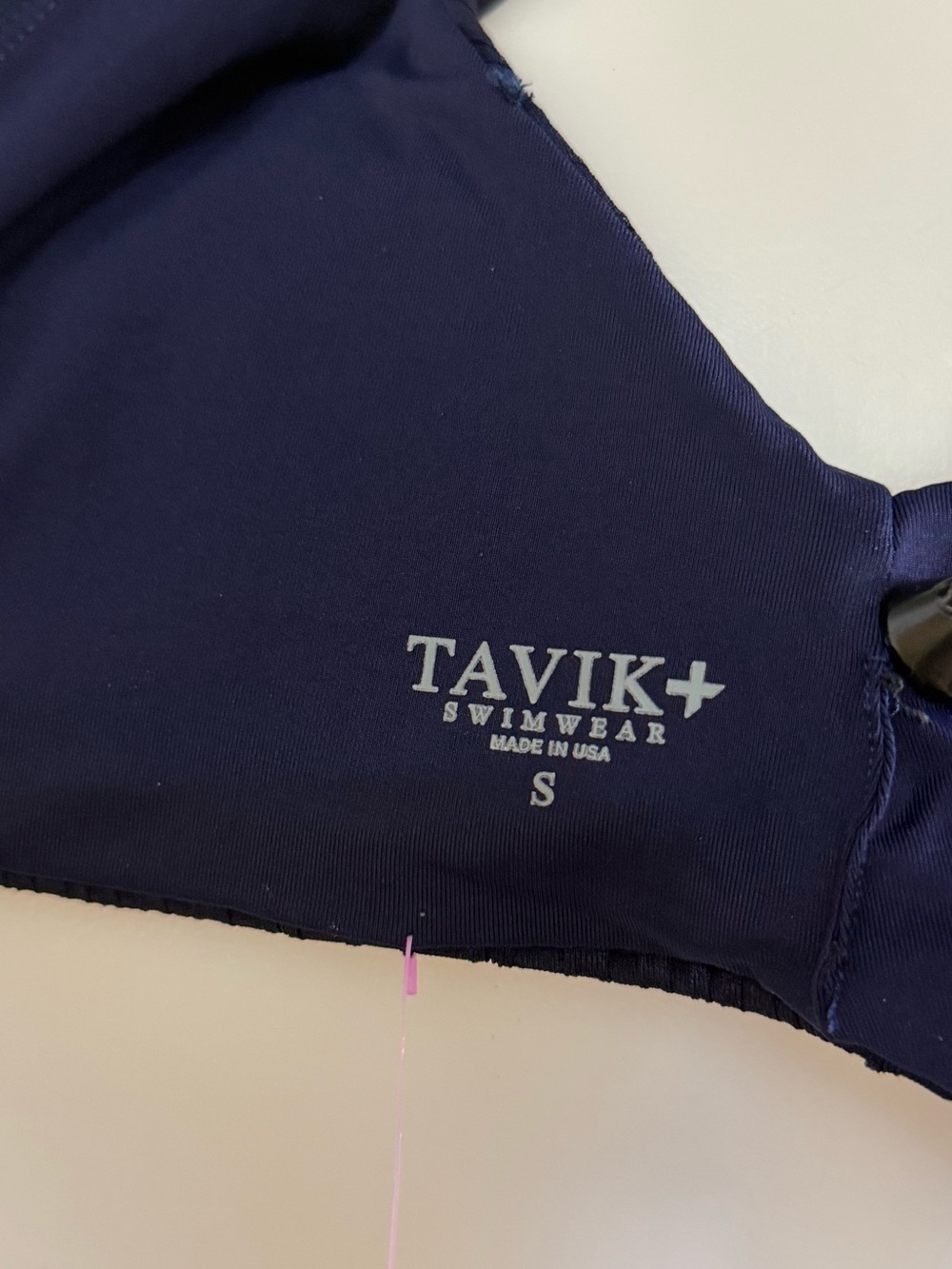 Tavik Ribbed Deep V Navy Bikini Set - Picture 5 of 6